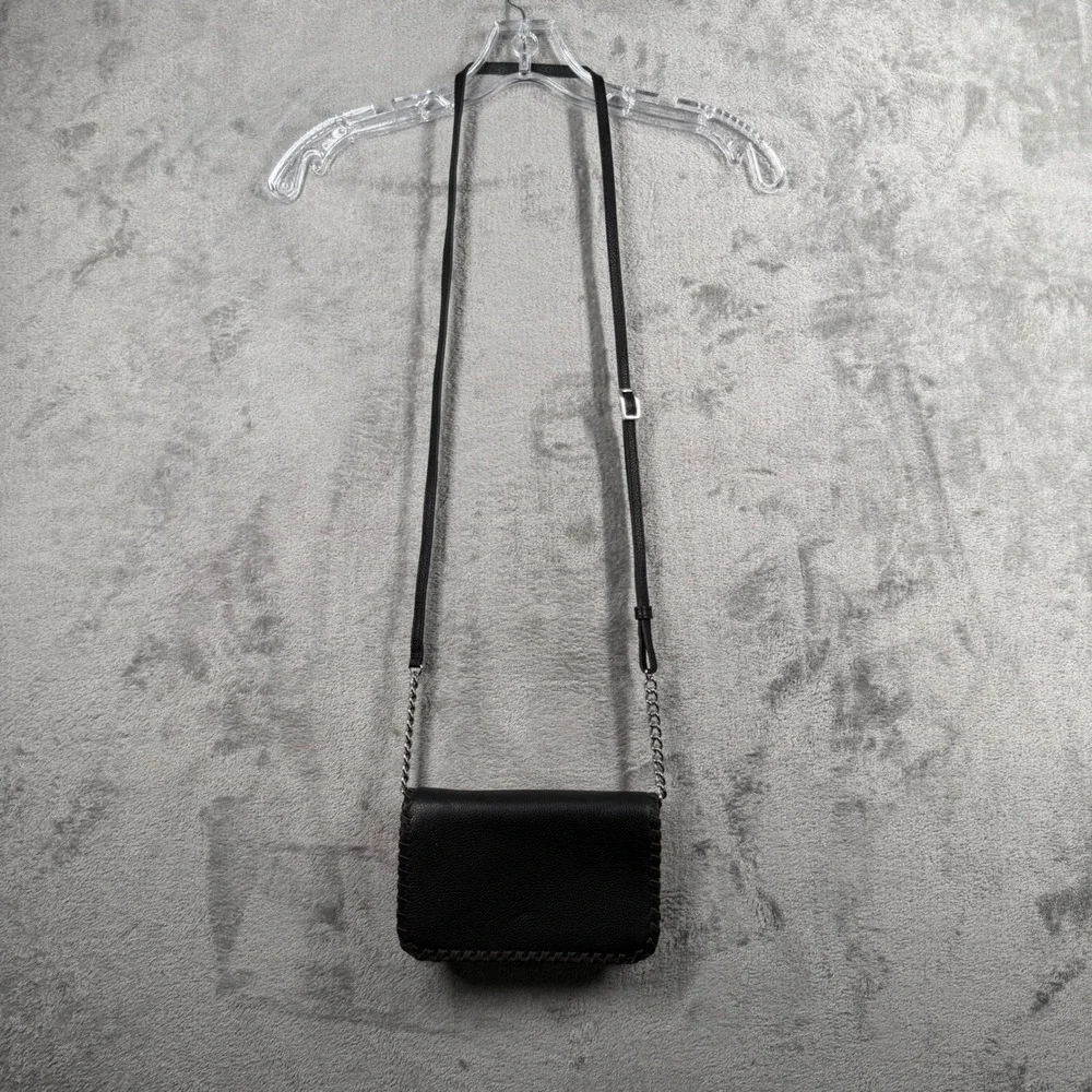 Brighton Ferrara Pouch Crossbody Bag Medallion Silver‎ Chain Strap Whipstitch